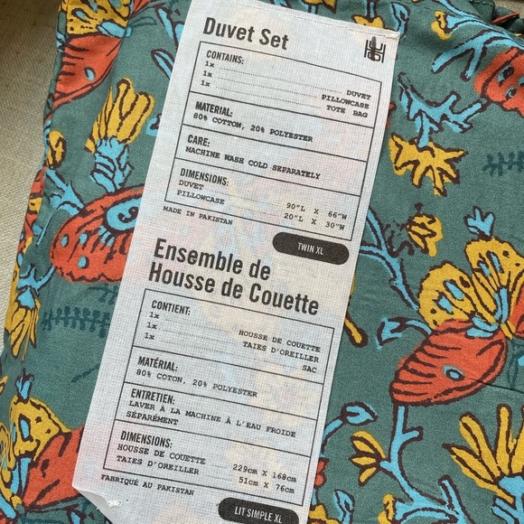 NWT Urban Outfitters Papillon Duvet Set Twin XL - Picture 7 of 11